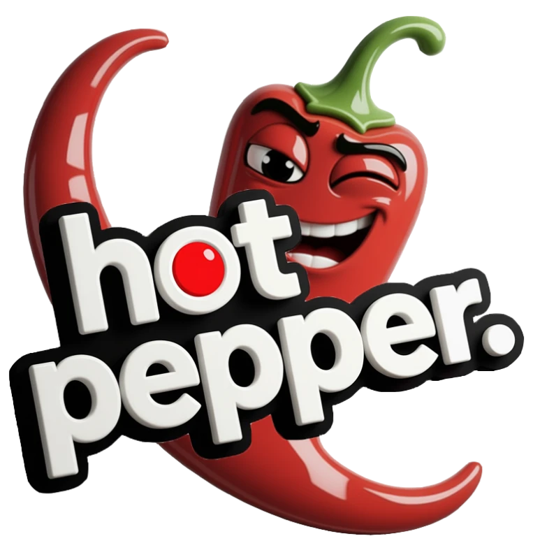 Hot Pepper mascot — a winking red chili pepper